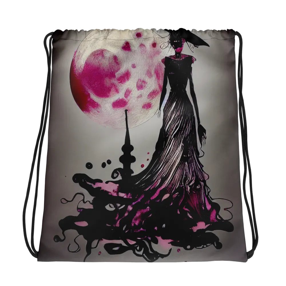 Mystical Moonlight Drawstring Backpack product image (1)