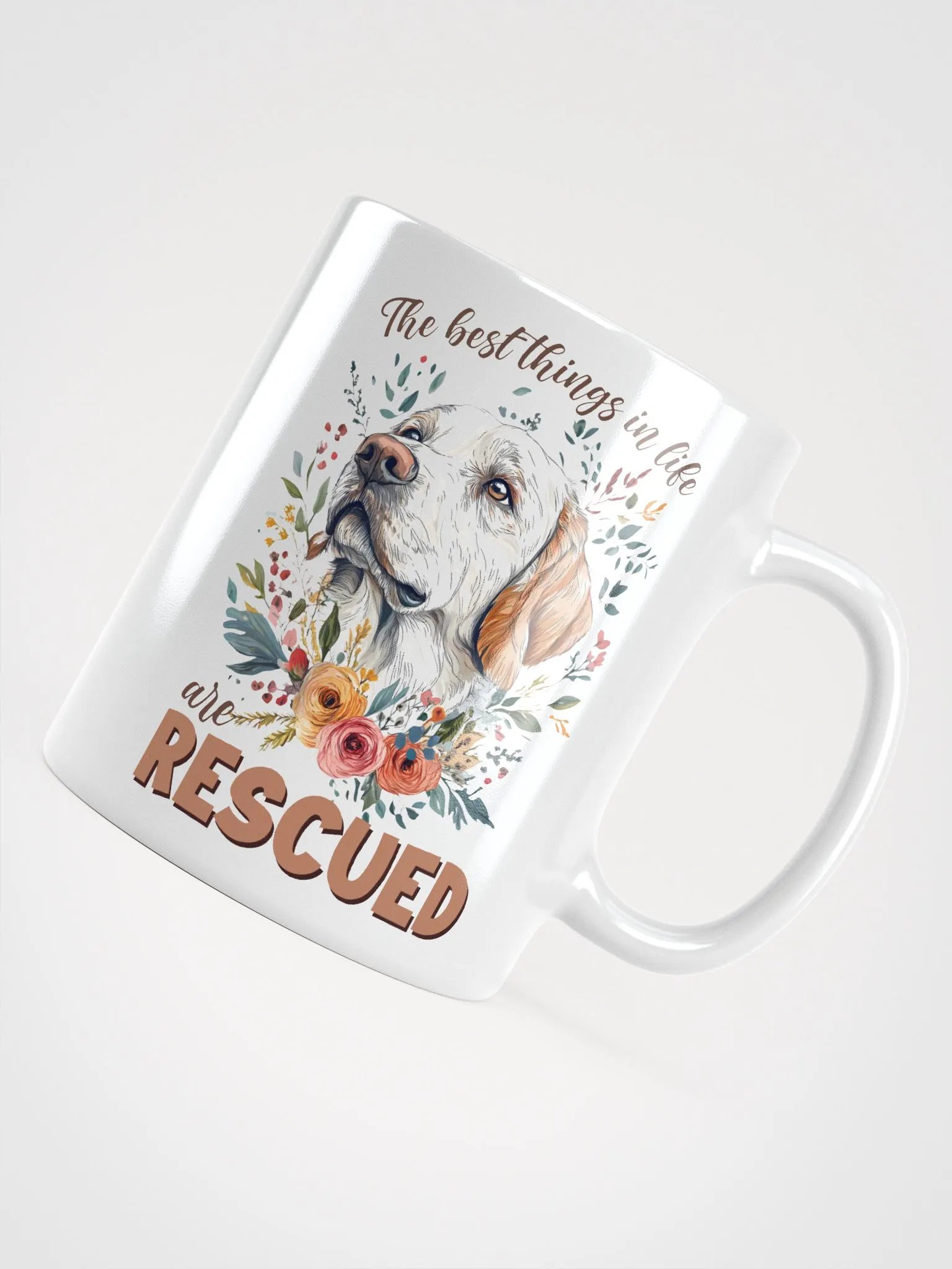 The Best Are Rescued White Glossy Mug product image (4)