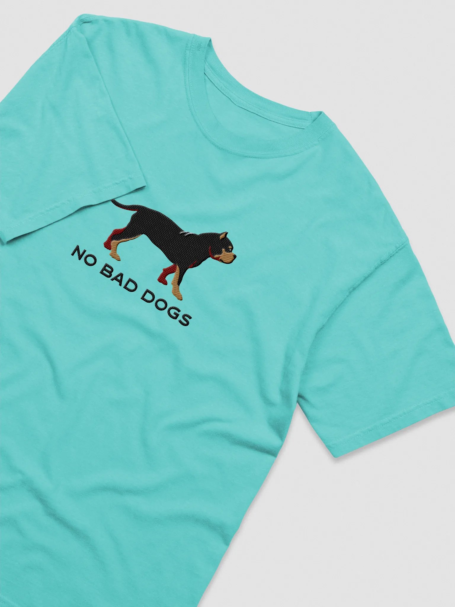 No Bad Dogs T-Shirt(Embroidered) of an American Bully(Black & Tan) product image (6)