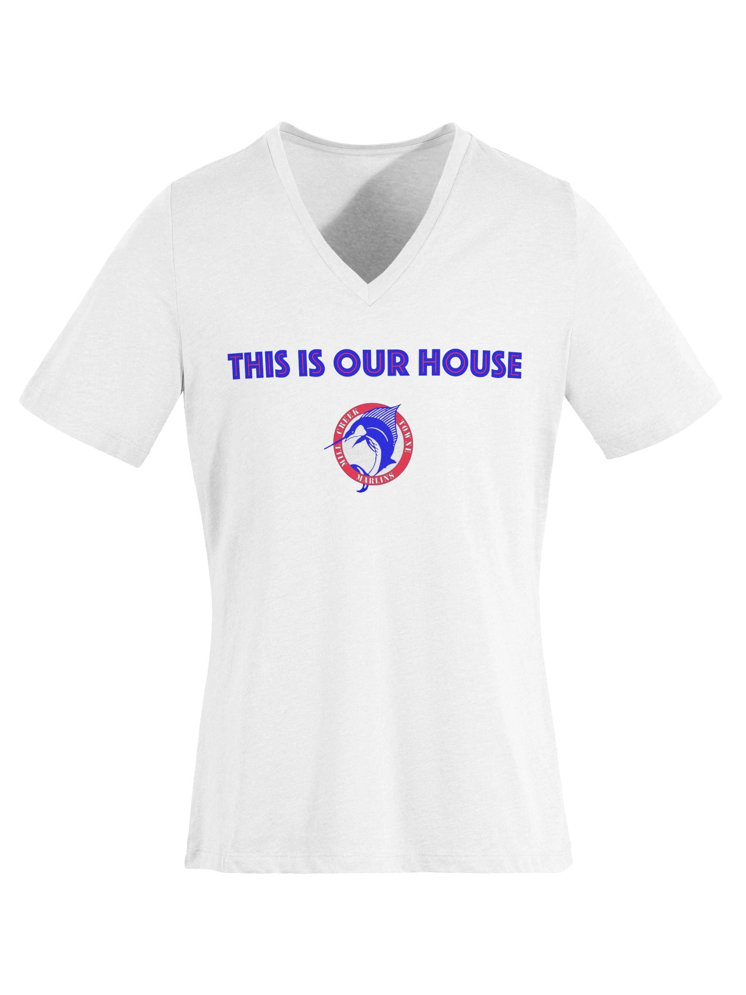 This Is Our House Map Back Ladies V-Neck product image (6)