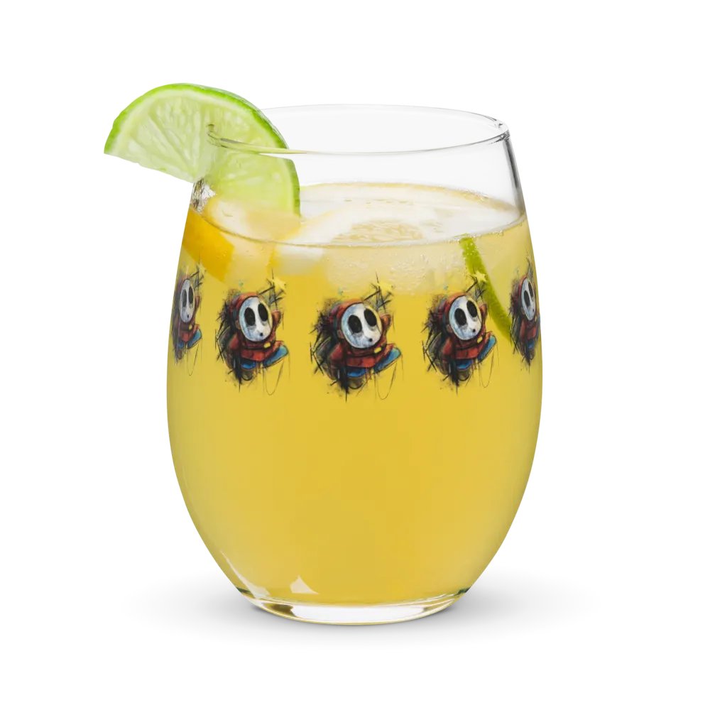 Shy Guy by StephyJ Stemless Wine Glass product image (9)