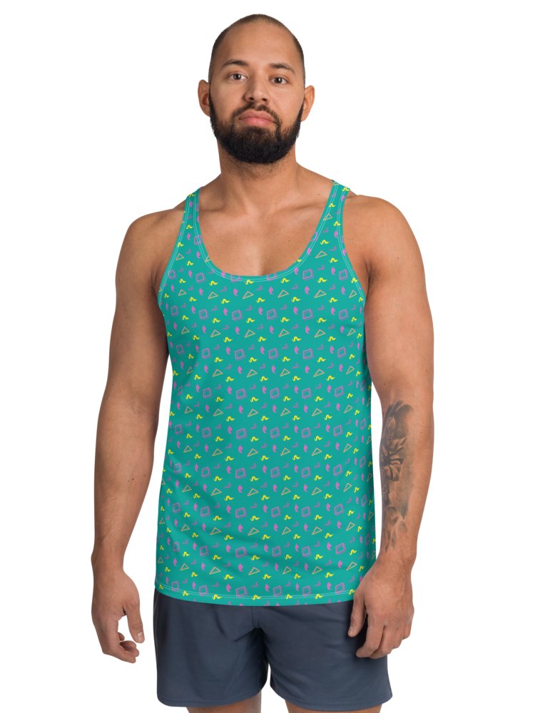 Oh Worm? teal pattern tank top product image (1)