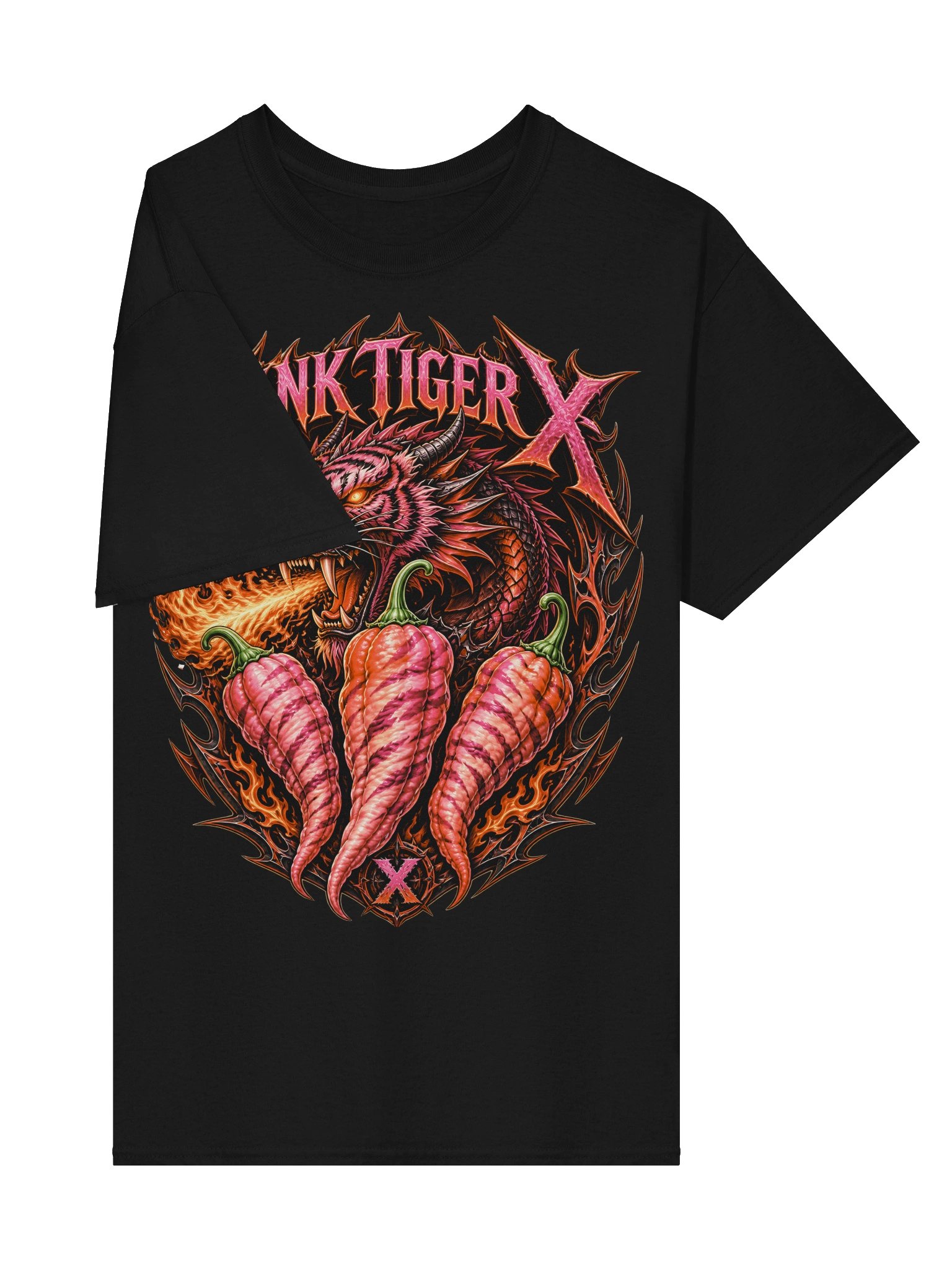 Pink Tiger X Chilli T-Shirt | Fiery Superhot Pepper Tee product image (17)