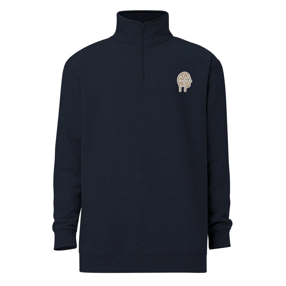 In My Head (brass bubble design) embroidered quarter zip product image (7)