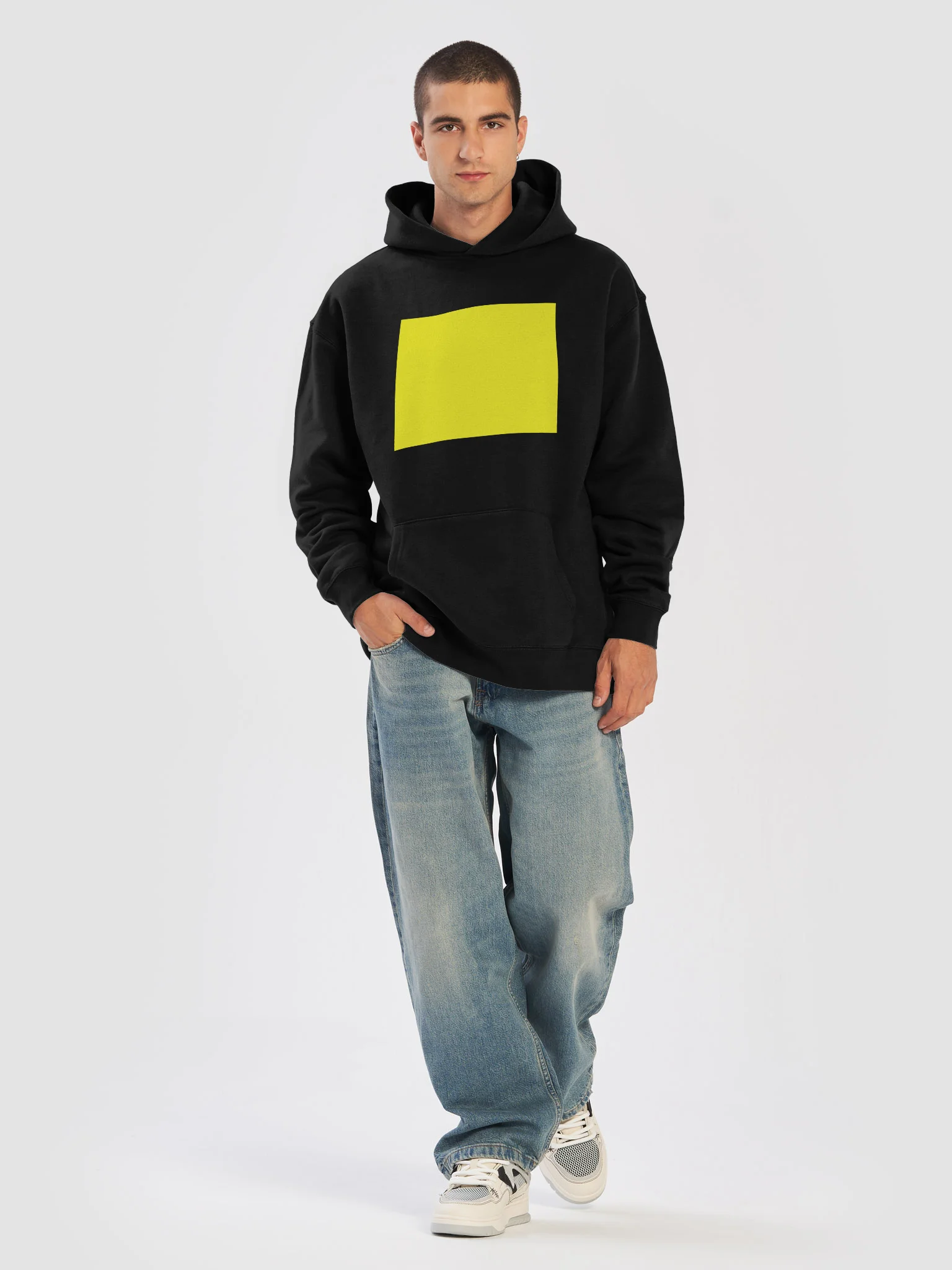 Yellow word hoodie product image (17)