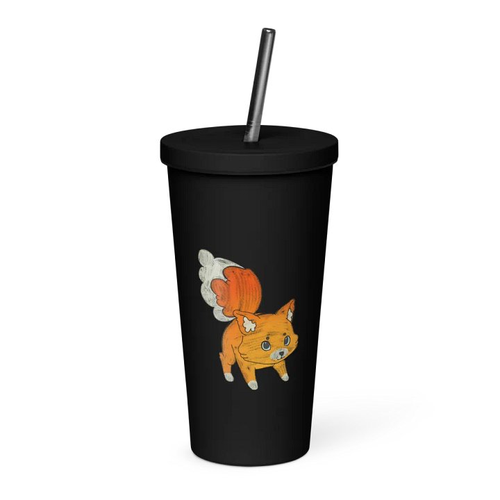 Crayon Fox Insulated Tumbler With a Straw product image (1)