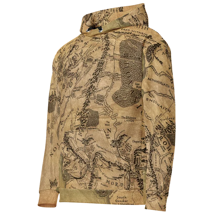 Middle-earth Map Textured Unisex Hoodie product image (2)