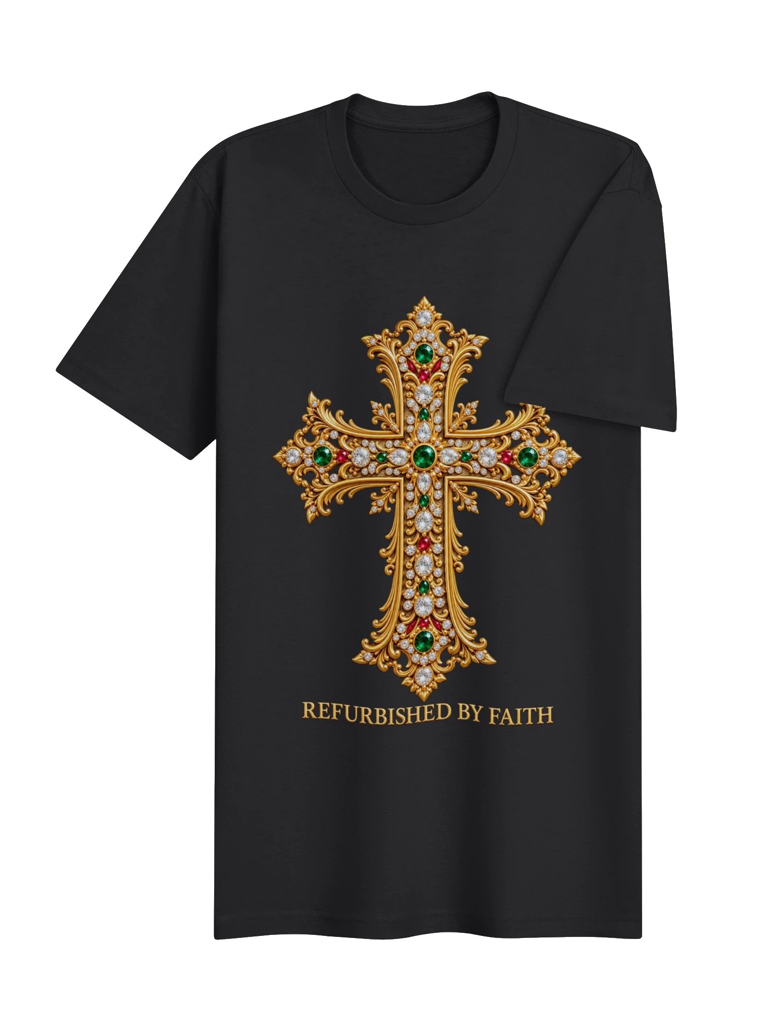 Jeweled Cross T-Shirt — Romans 8:28 product image (4)