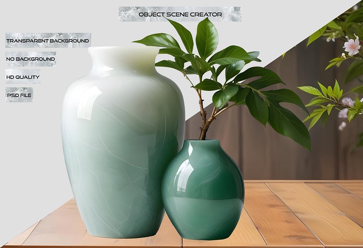 Jade Signature – Duo of Jade Vases PNG product image (2)