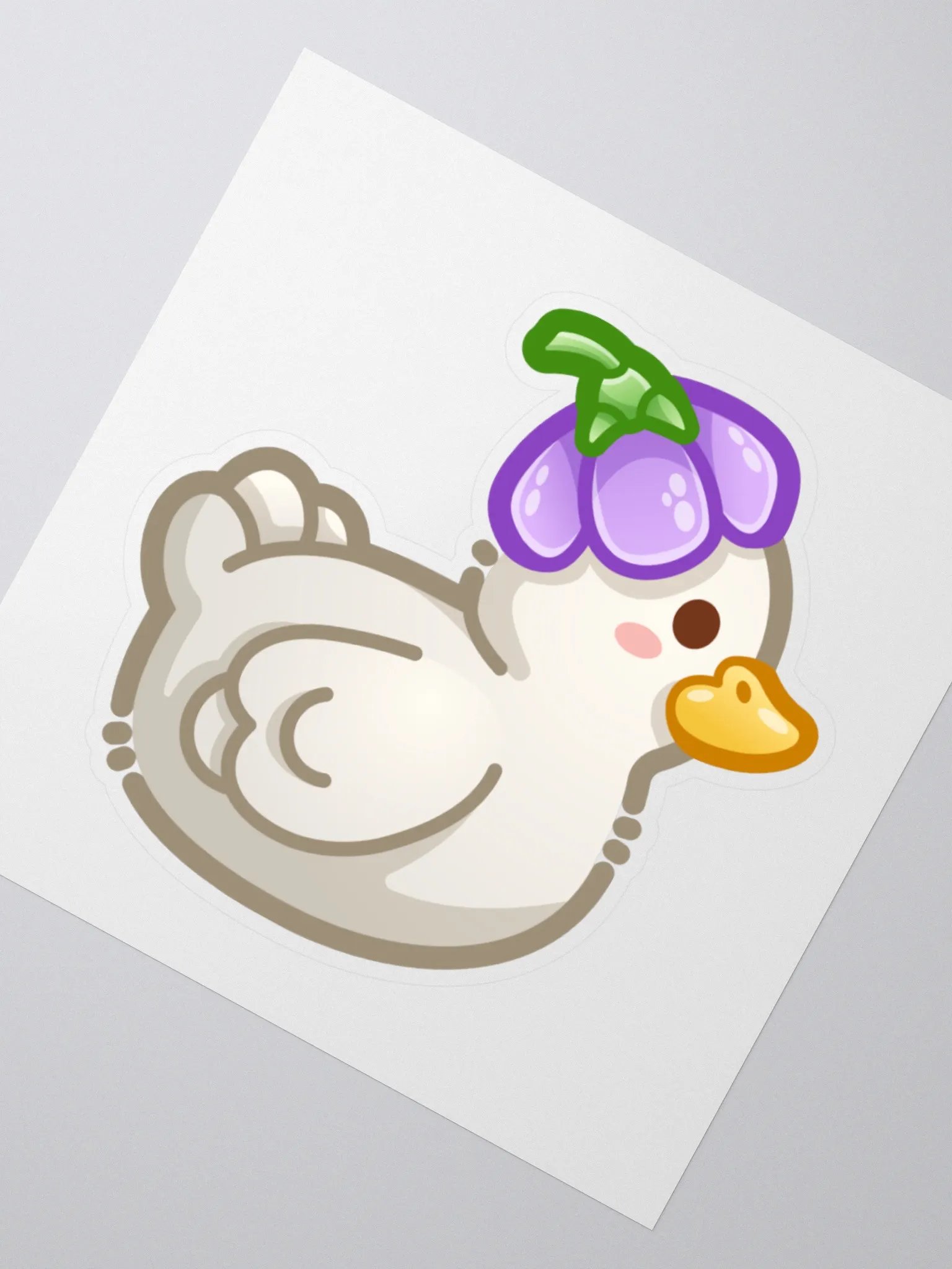 Duck with a Flower Hat (White) product image (2)