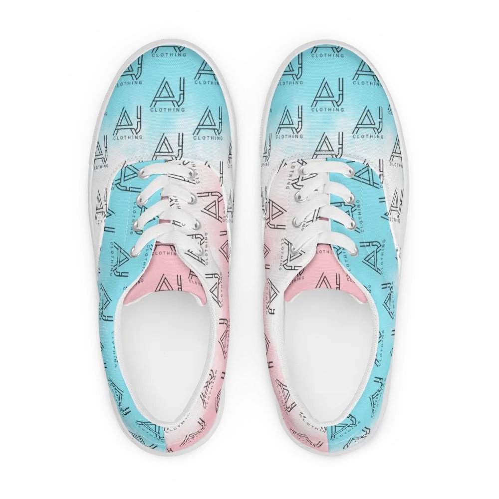 Women's Blue Pink Lace up Shoes product image (1)