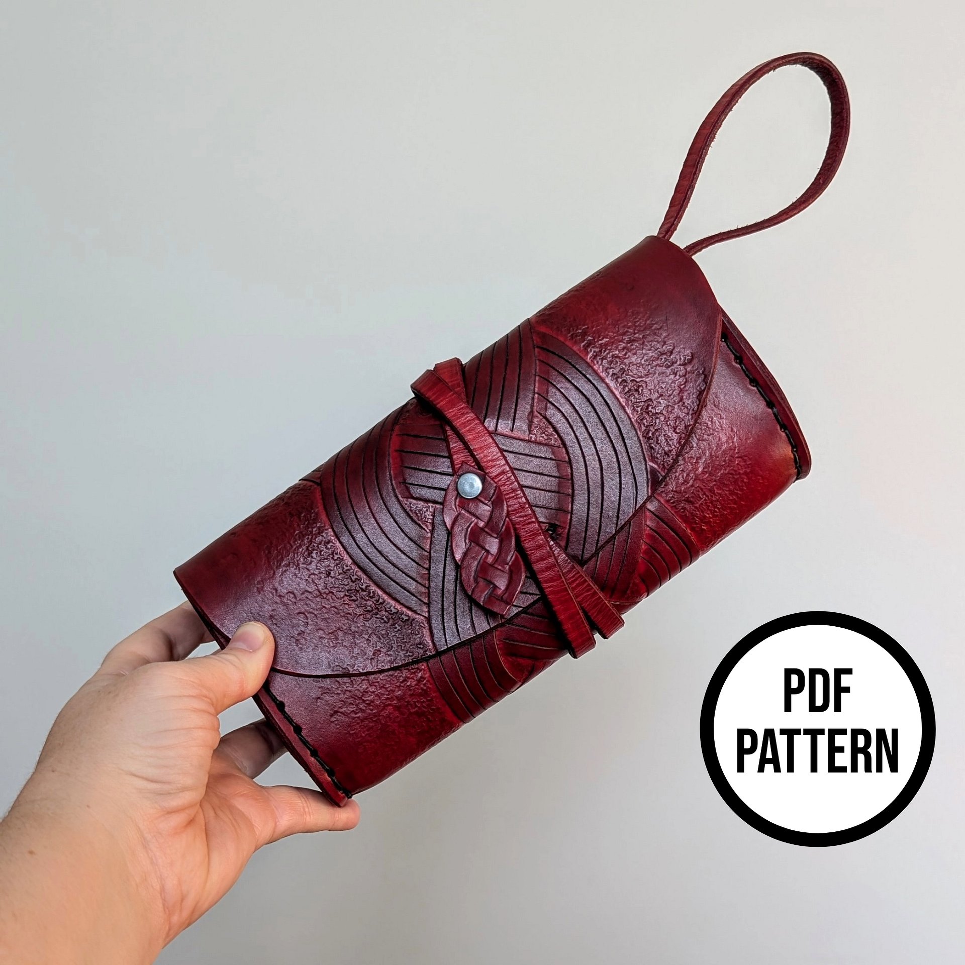 Knot Leather Clutch - PDF Pattern for Leather Craft product image (1)