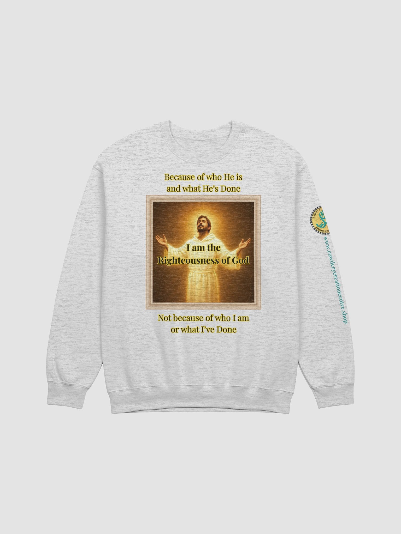 I am the Righteousness of God (Male) Gildan Classic Crewneck Sweatshirt Light Colors product image (2)