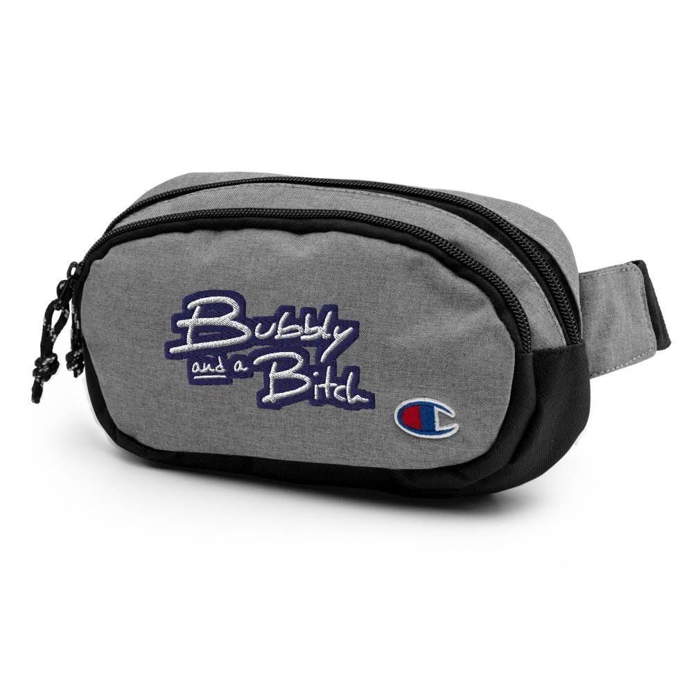 Bubbly and a B*tch (navy bubble design 2) champion fanny pack product image (4)