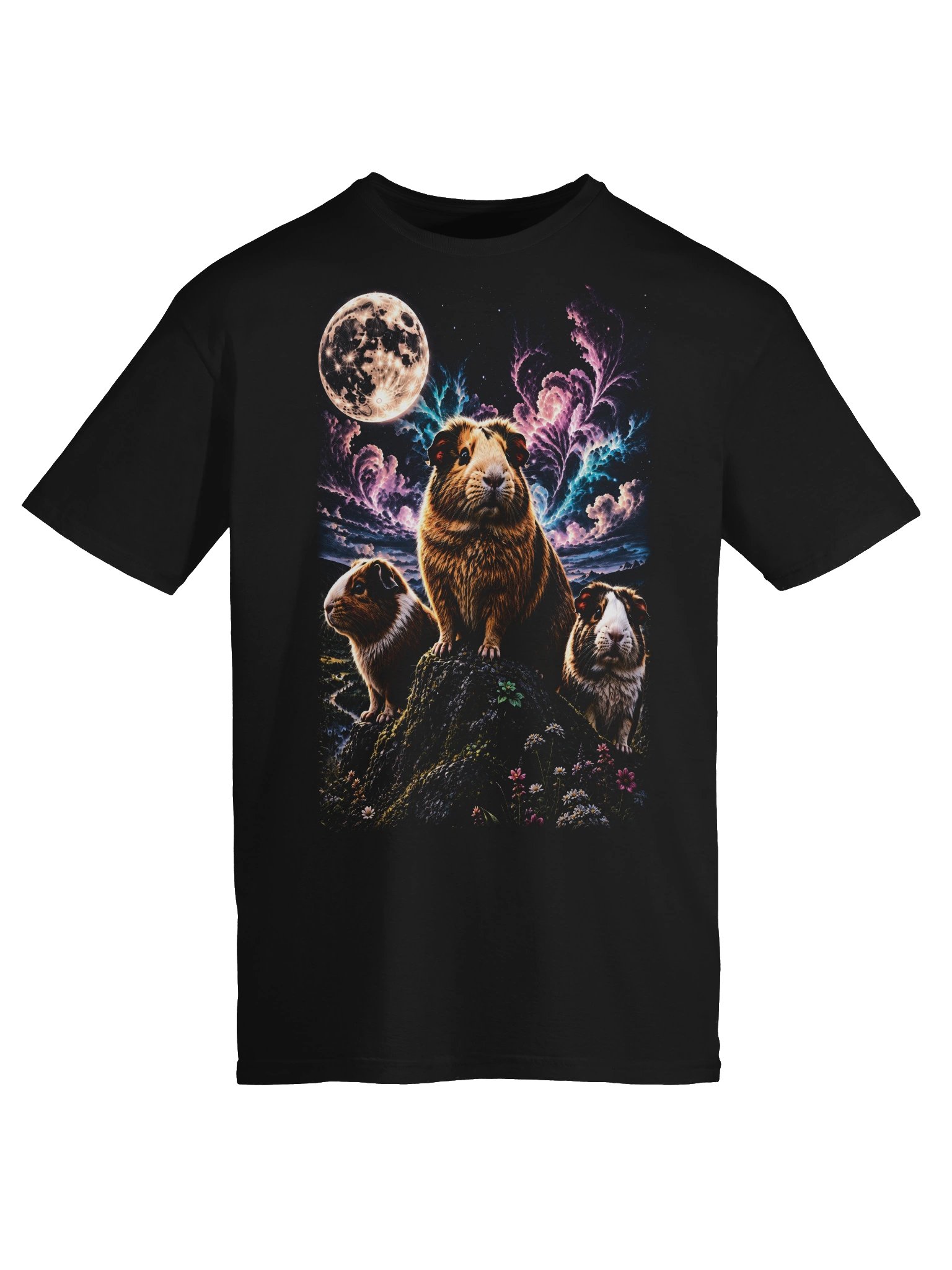 Guinea Pig Howling Moon Tshirt | Unexpected Legends Shirt product image (4)