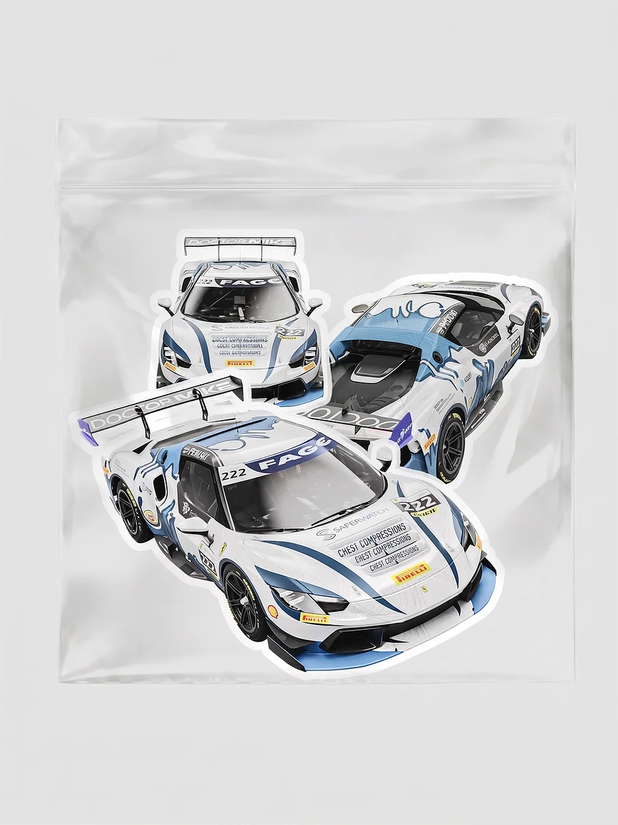 Chest Compressions Racecar Sticker Pack product image (1)
