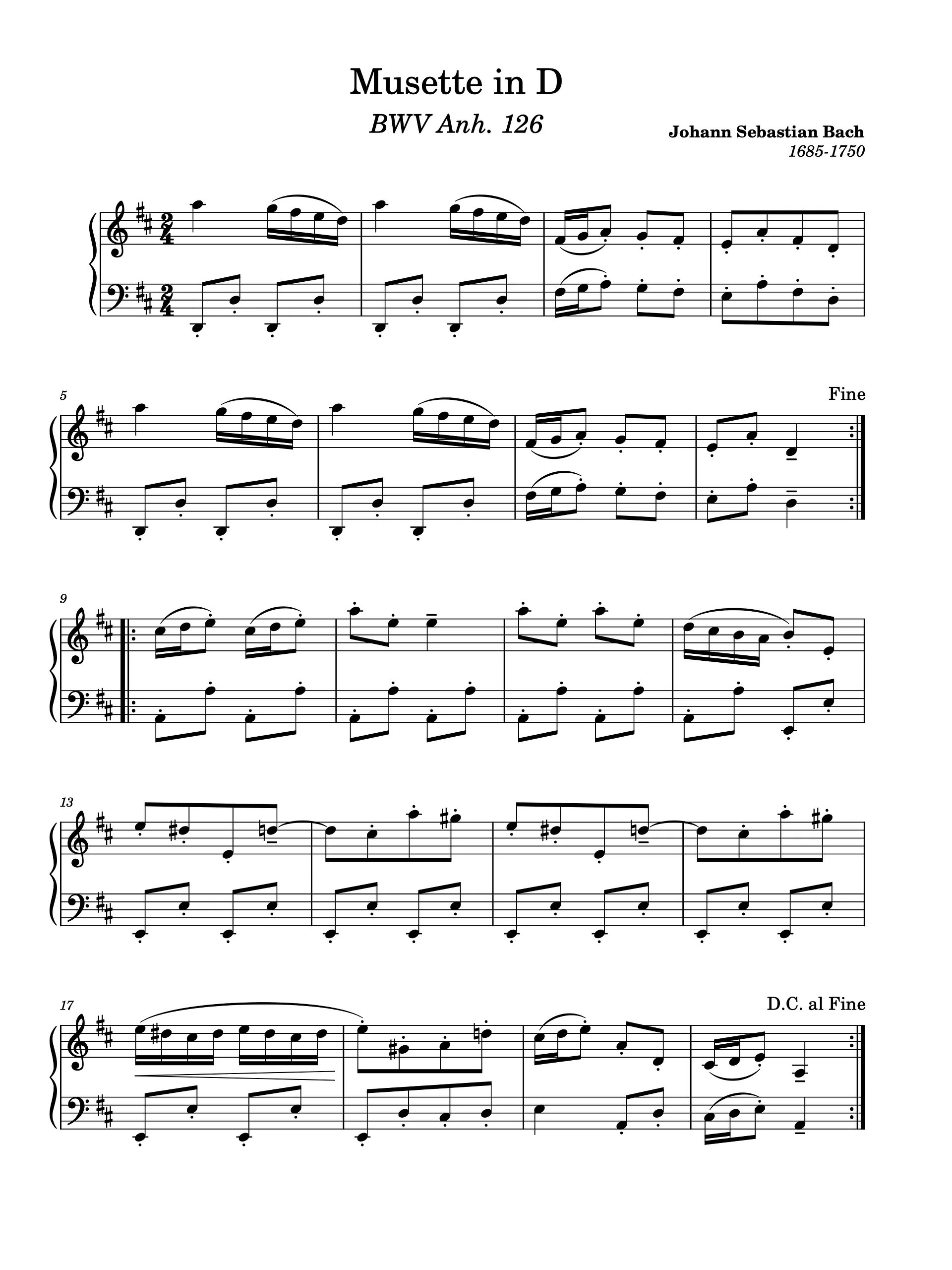 Musette in D Major, BWV Anh. 126 product image (1)
