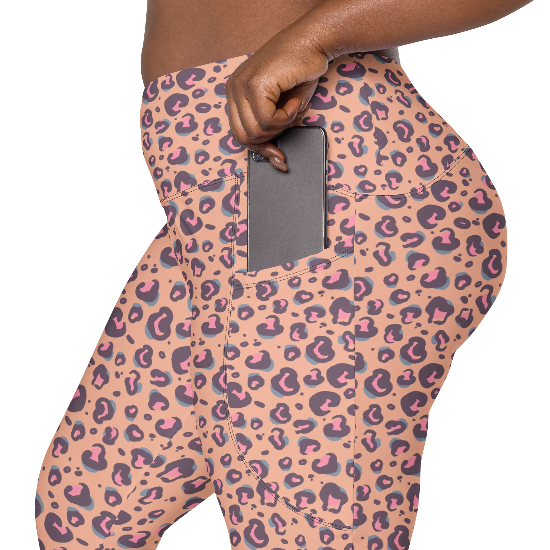 Unique Design Crossover Leggings with Bold Leopard Print product image (7)