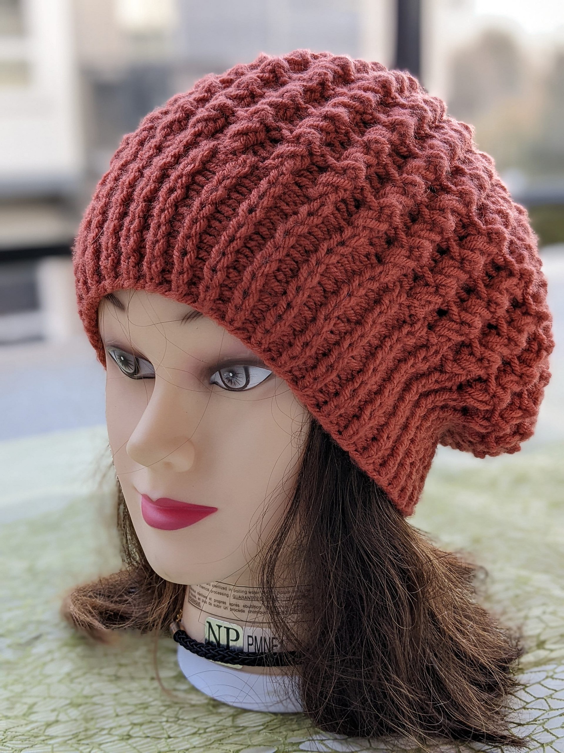 Flat Knit Beret Hat Pattern product image (1)