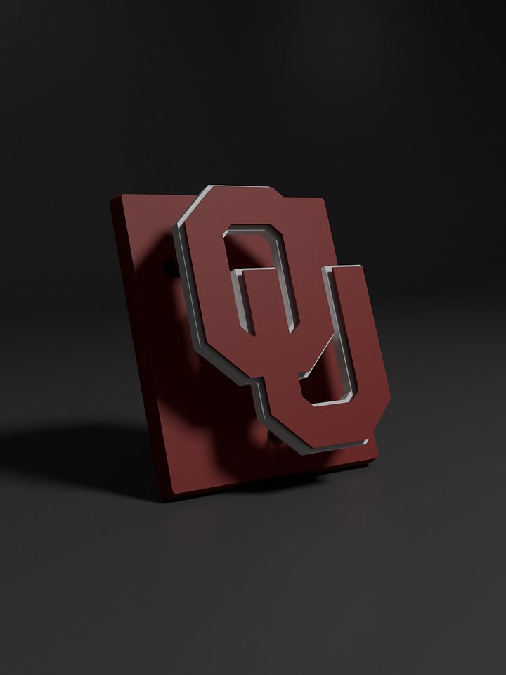 University of Oklahoma Sooners 3D Printed Floating Logo Sign (Digital File Only) product image (1)