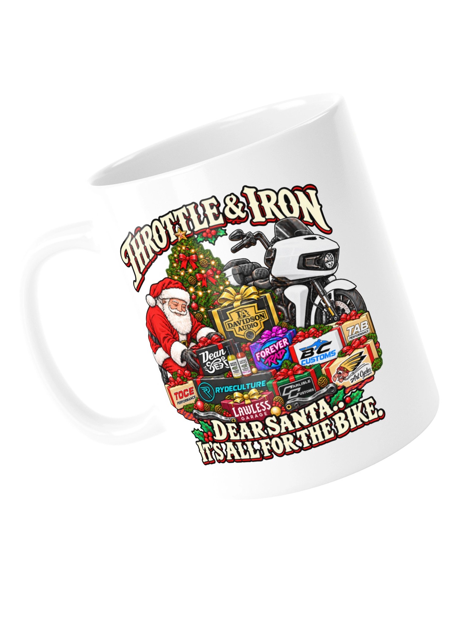 Dear Santa, It’s All for the Bike | White Christmas Mug product image (5)