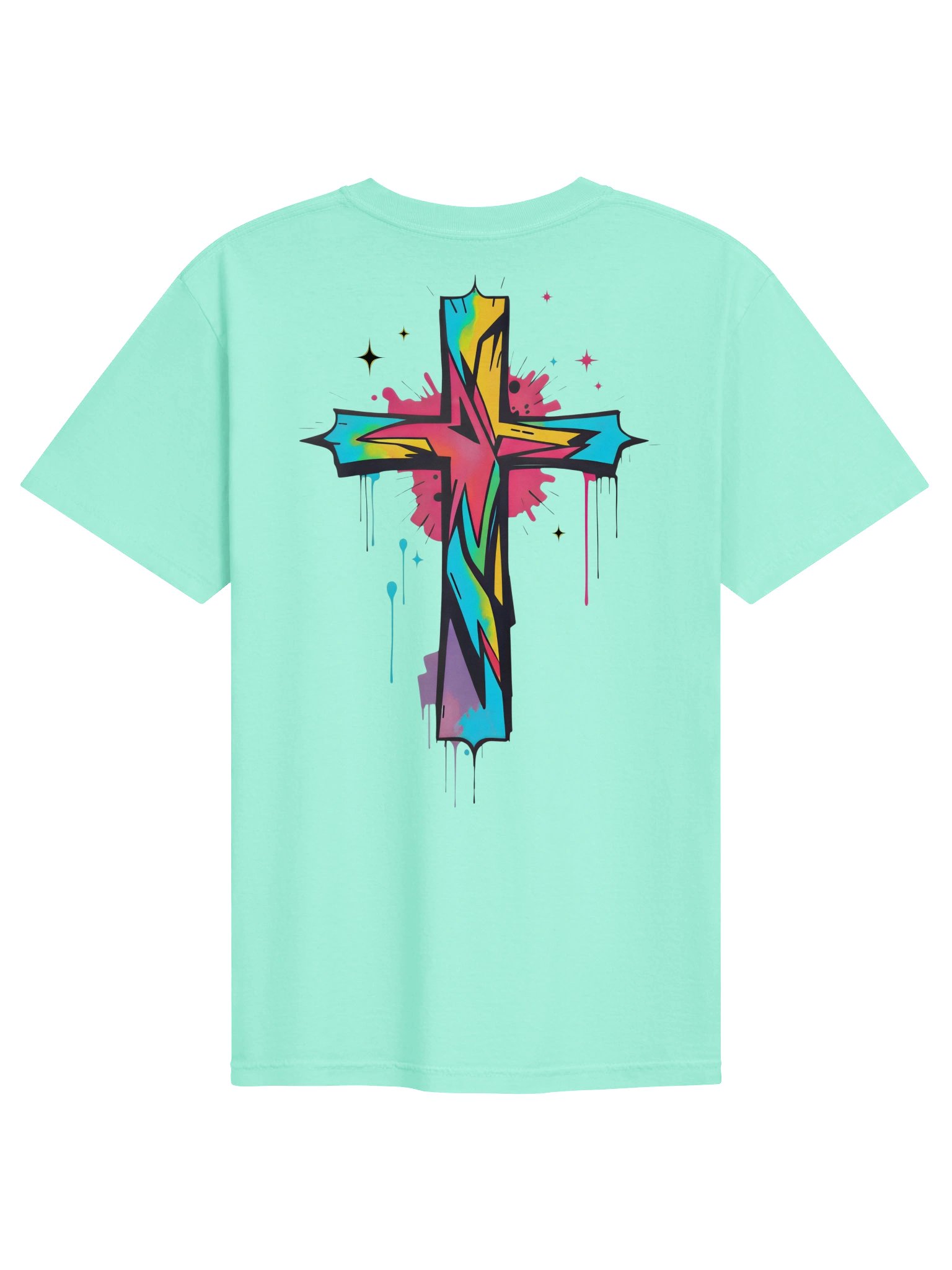 Cool Graffiti Cross Streetwear T-shirt product image (2)