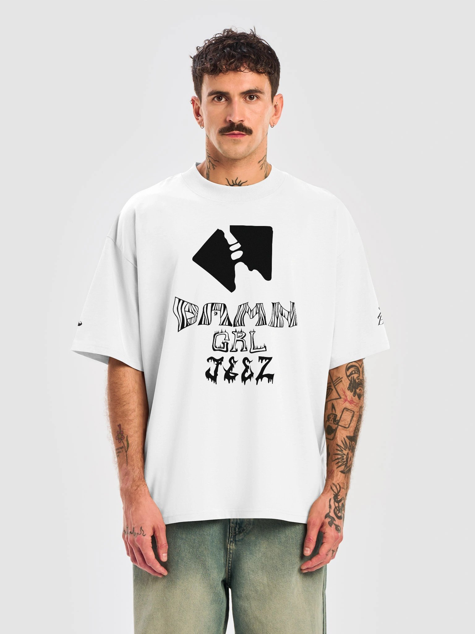 DAMN GRL JEEZ Xenon Braun Tee product image (5)