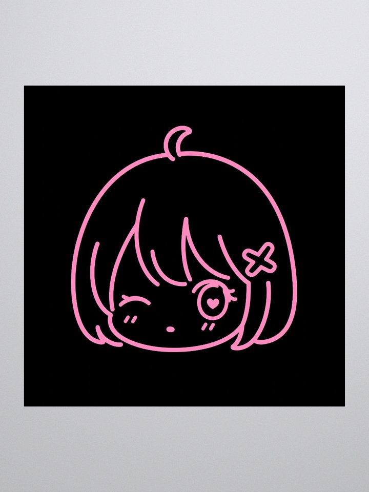Pink Outline Girl Kiss Cut Sticker product image (1)