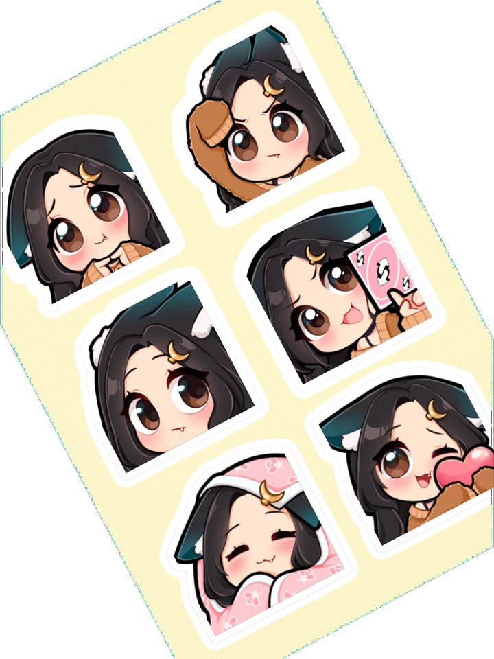 oc emote sticker sheet product image (1)