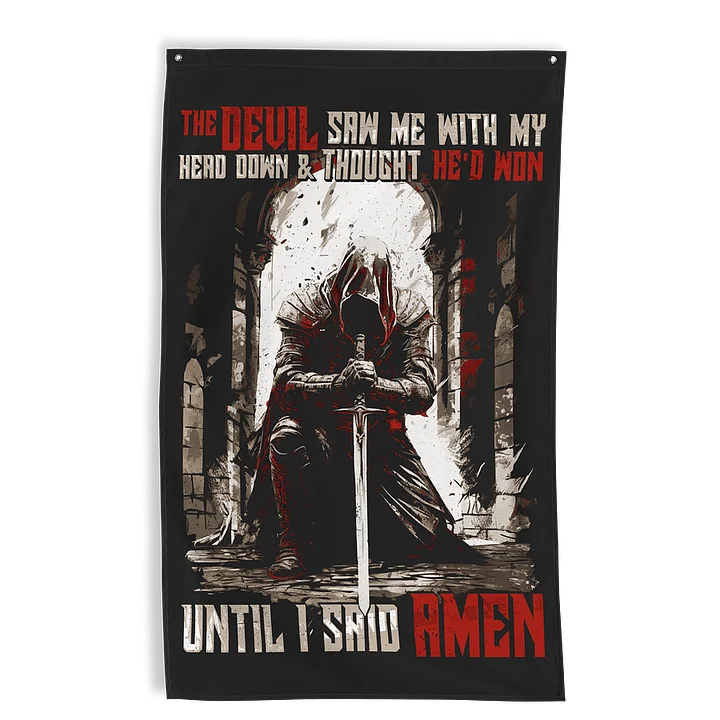 Until I said Amen 2.0 Wall Flag product image (1)