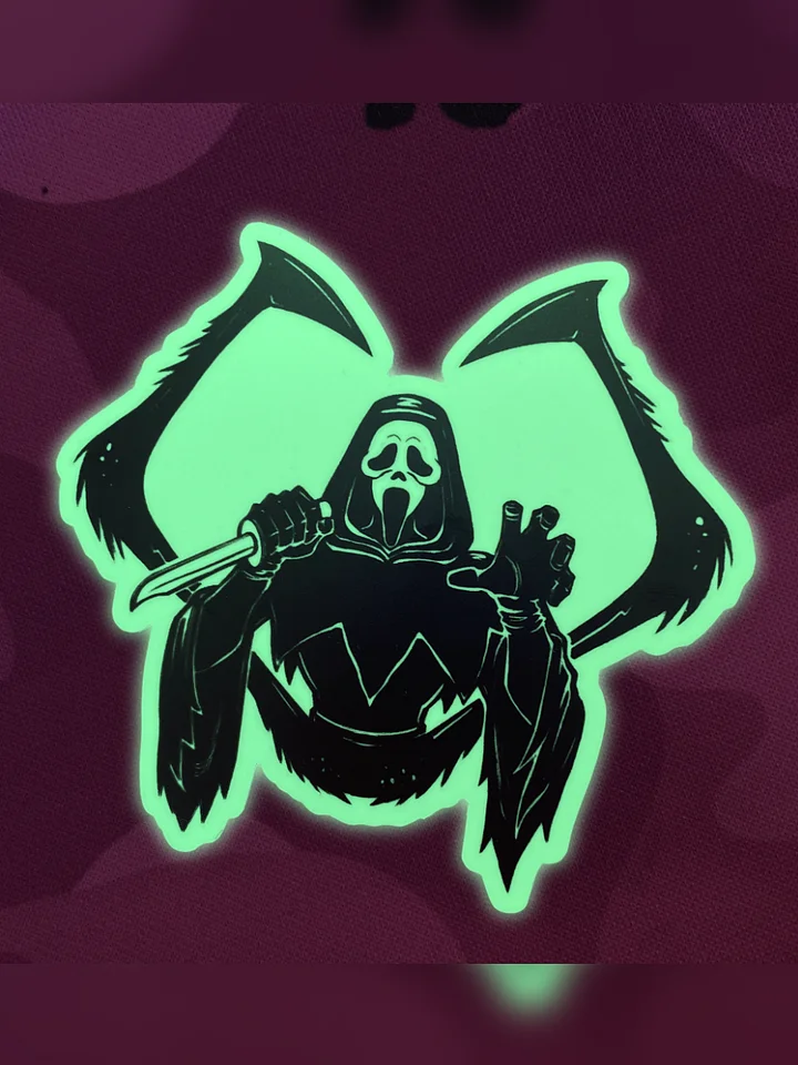 Ghoul Slasher Sticker (glow-in-the-dark + waterproof) product image (1)