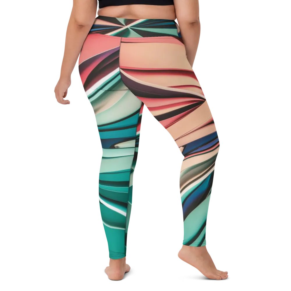 TDS Music Women's Yoga Leggings - Vibrant Abstract Design product image (12)