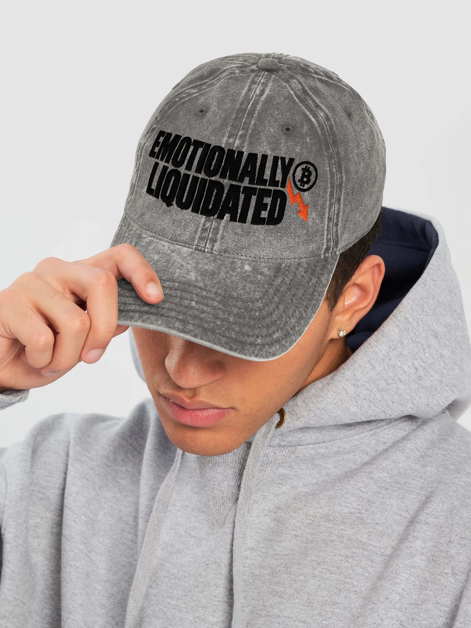 Emotionally Liquidated Embroidered Dad Hat — Paper Hands Costume Set product image (7)