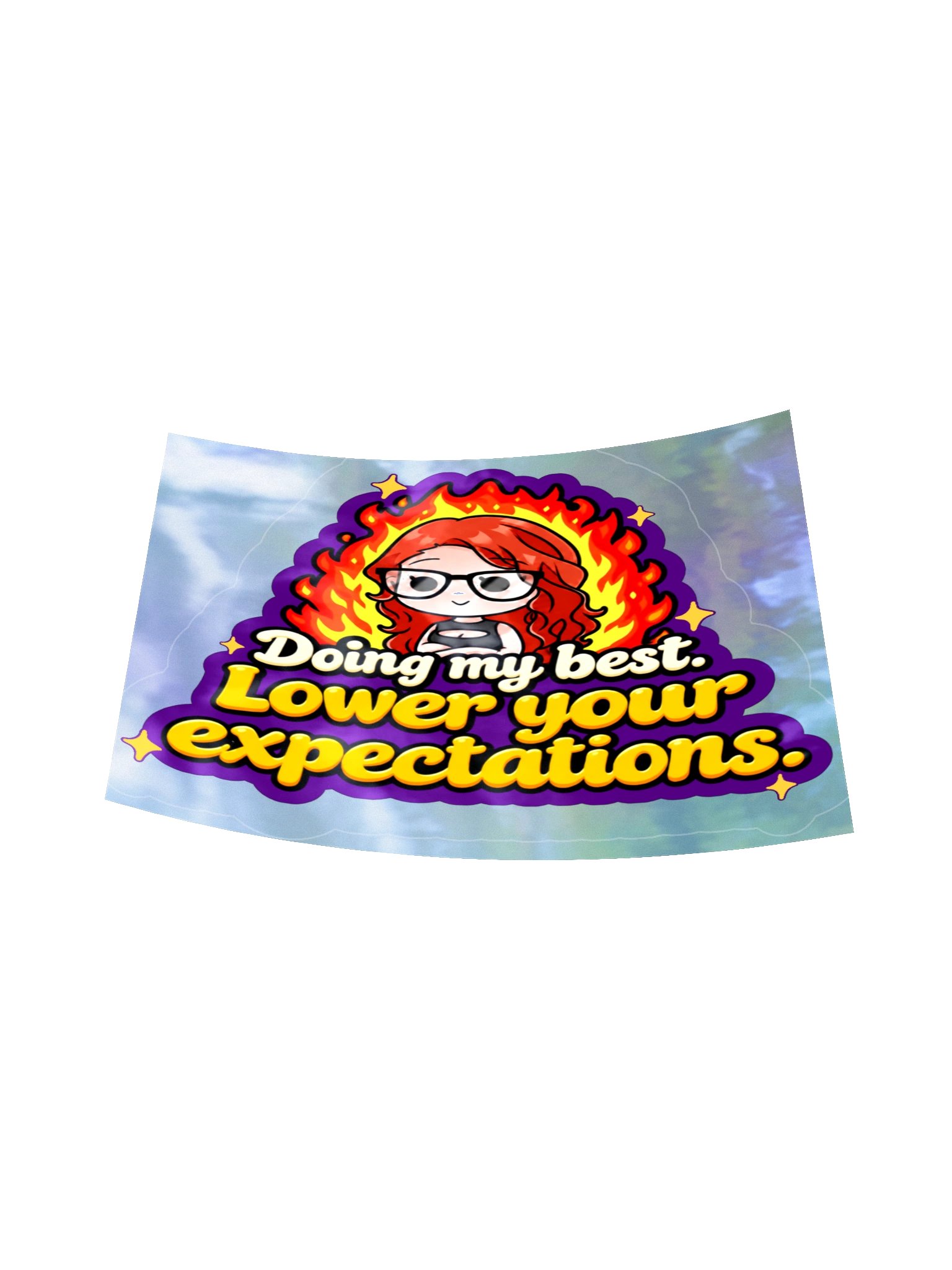 Doing my best Holo Sticker product image (16)