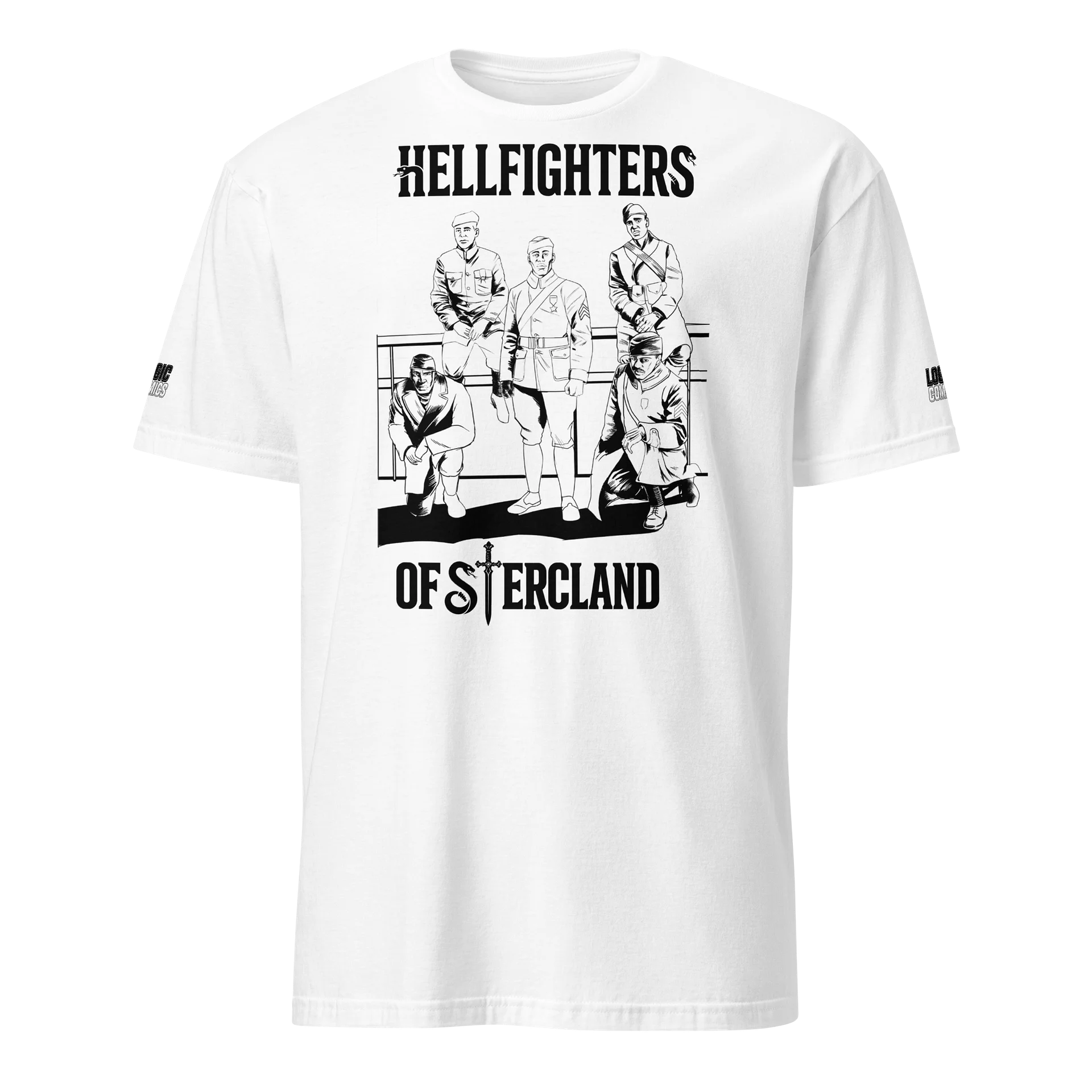 Hellfighters B&W t-shirt product image (1)