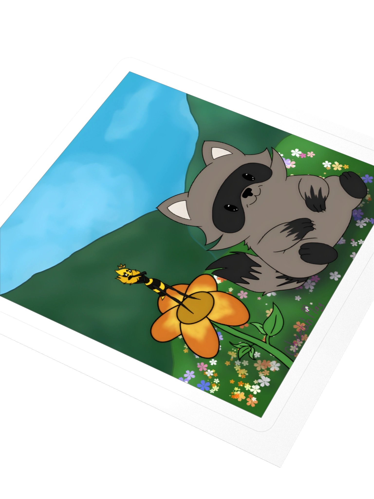 plouj33 x RespawnRaccoon Kiss Cut Sticker product image (3)