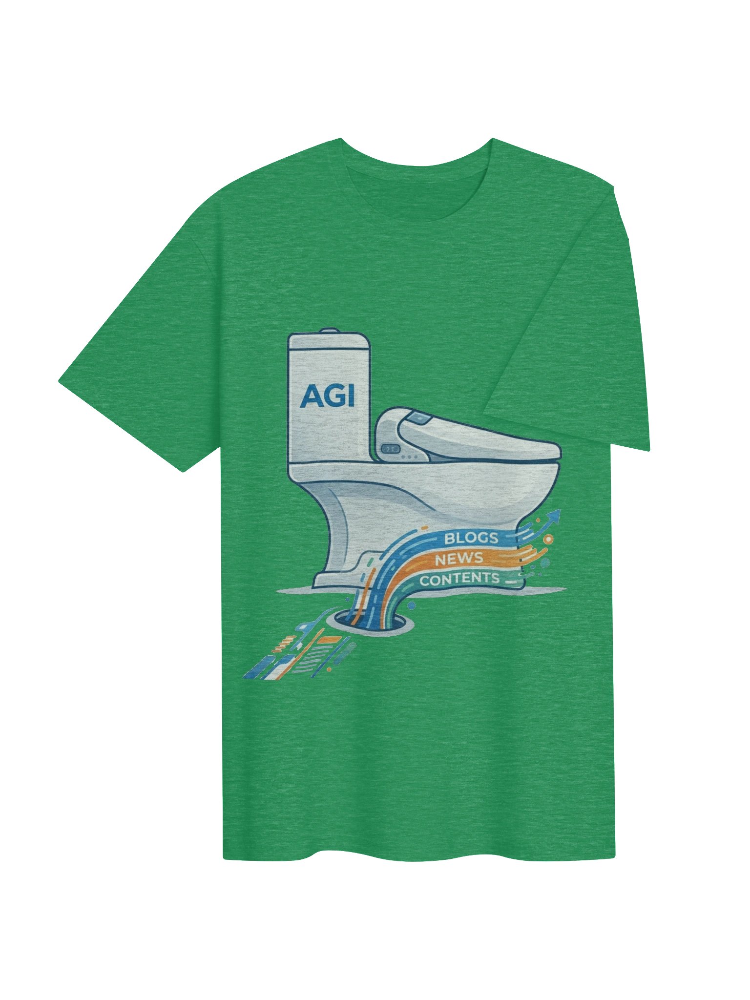 AGI Content Factory T-Shirt | AI Slop Humor for Future Natives product image (4)