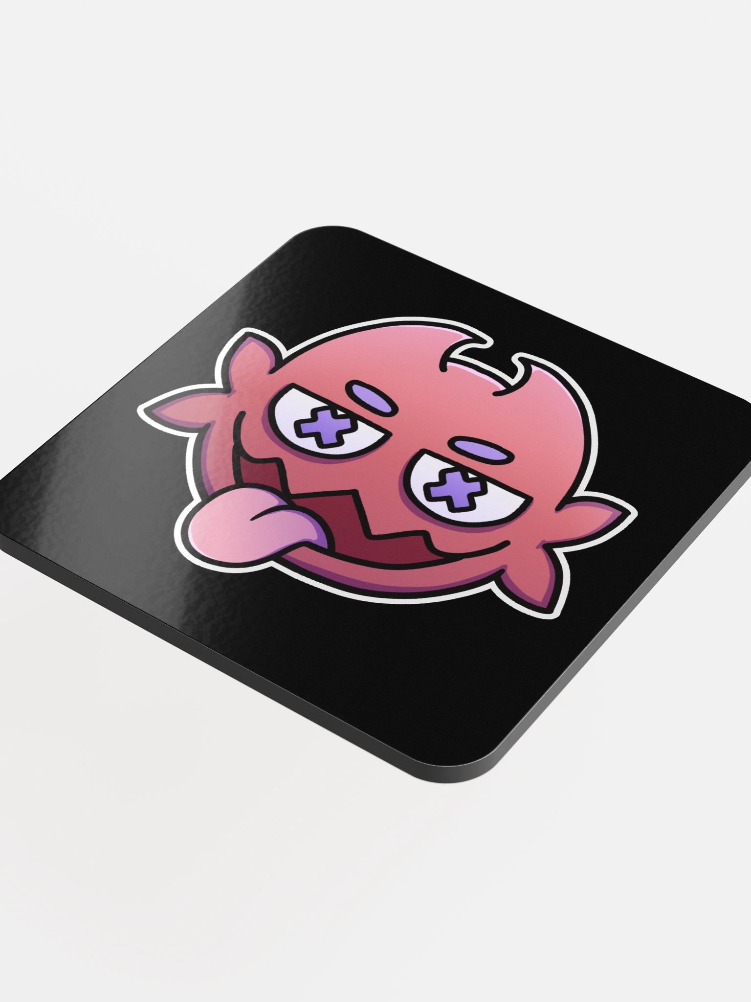 Red Pocatto Glossy Cork Coaster product image (4)