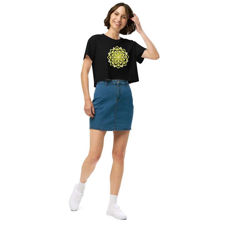 Yellow Flower Mandala Women's Crop Top product image (2)