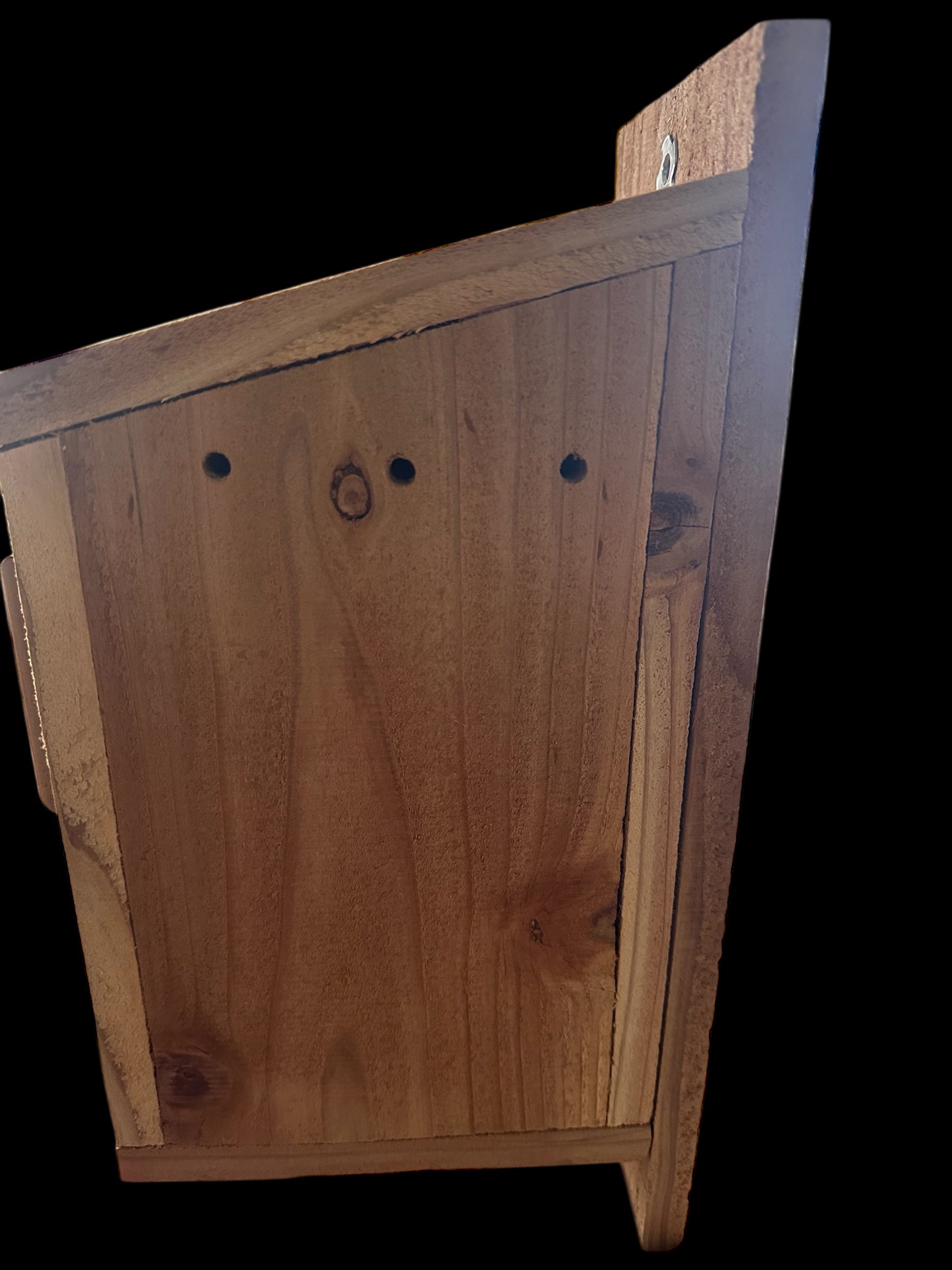 Handmade Cedar Birdhouse – Rear Access – For Bluebirds, Chickadees, or Wrens Squirrel Guard Option, and Waterproof Joinery product image (5)