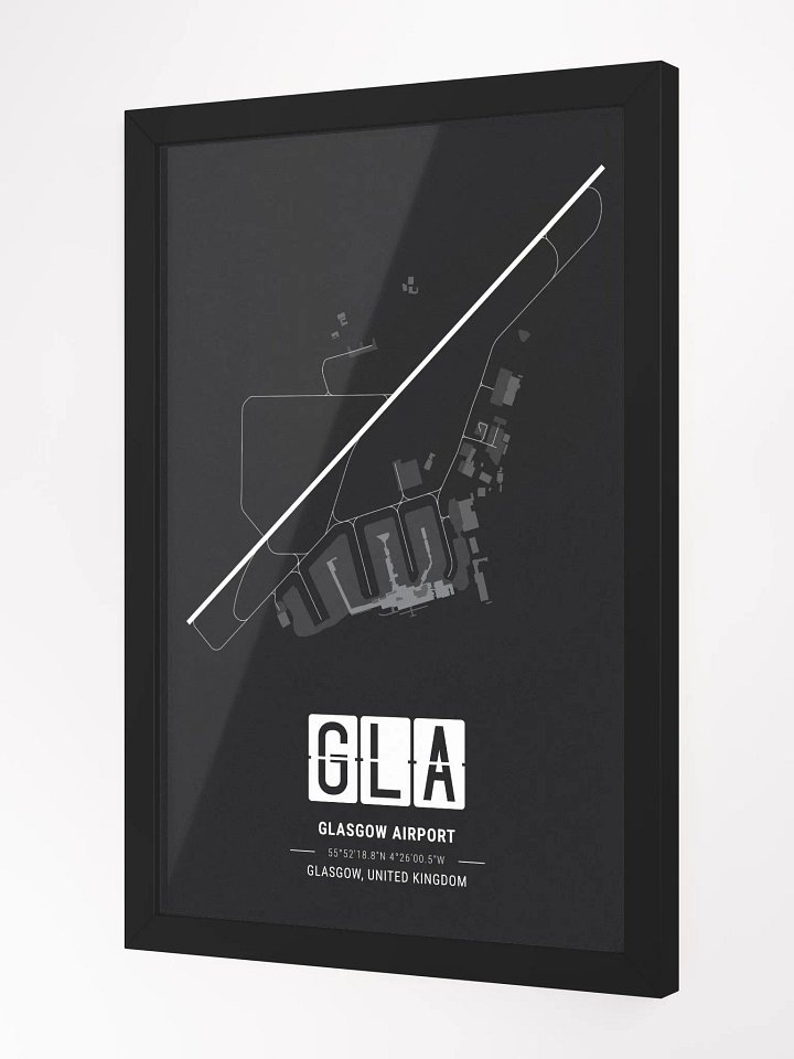 Framed Airport GLA Premium Map On Matt Paper product image (2)
