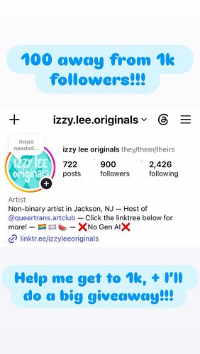 So technically I’m at 899 cause some goober unfollowed me after sharing this to my story… but help me get back up to 900, the...