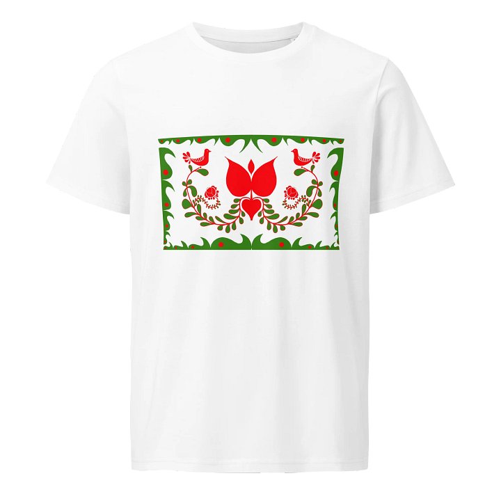 Traditional Hungarian Lovebirds Organic T-Shirt product image (1)