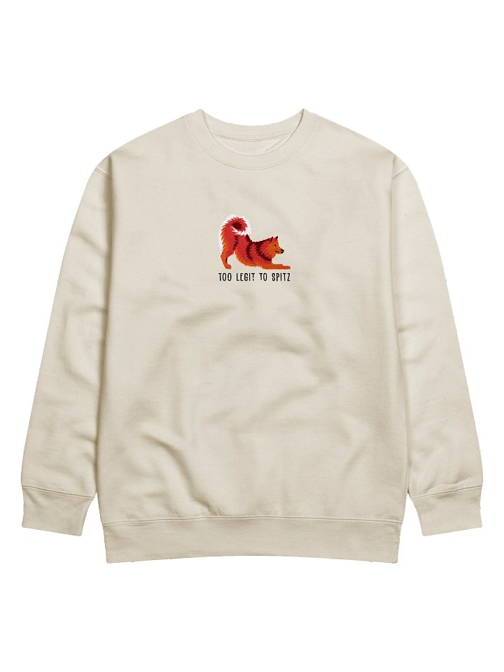 Too Legit to Spitz Sweatshirt (Embroidered) of a Finnish Spitz(Red) product image (71)