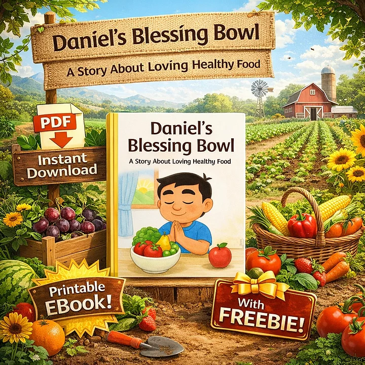 Daniel’s Blessing Bowl | Children's Digital Storybook PDF | Printable eBook | Instant Download | 20 Pages | Kids' Storybook + Freebies product image (1)