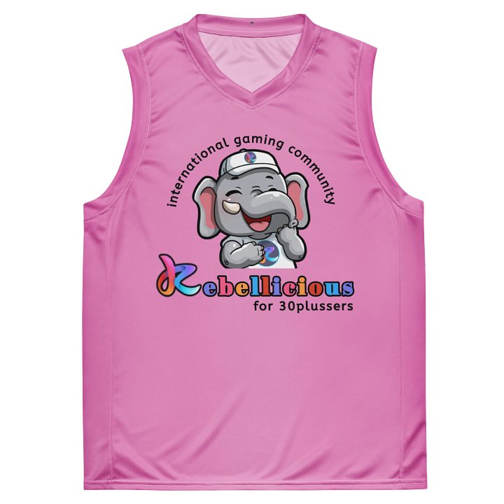 Basketball Jersey Laughing Rebelphant Pink product image (2)