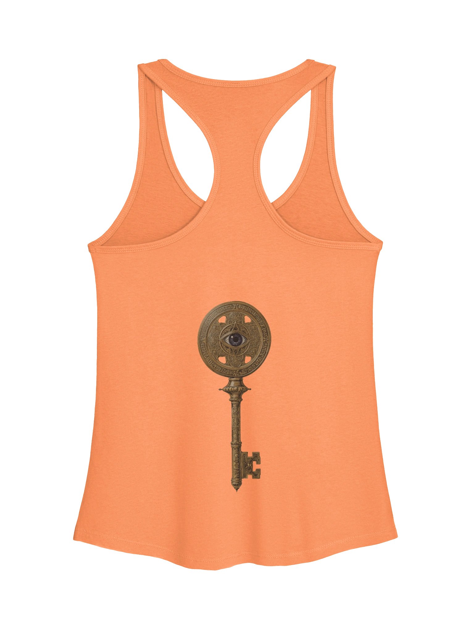 The Gatekeeper’s Key – Light Orange Sunrise Edition (Front & Back Print) | Women’s Racerback Tank product image (2)
