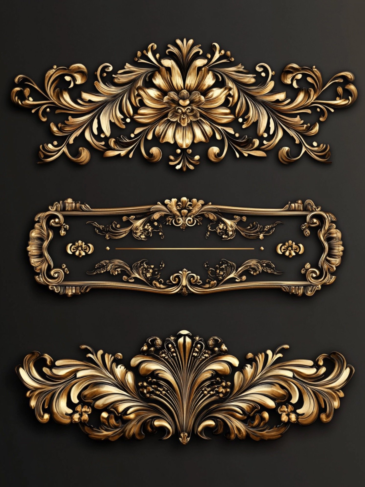 100 Rococo Frames Labels+Mini journal+cards Digital product image (8)