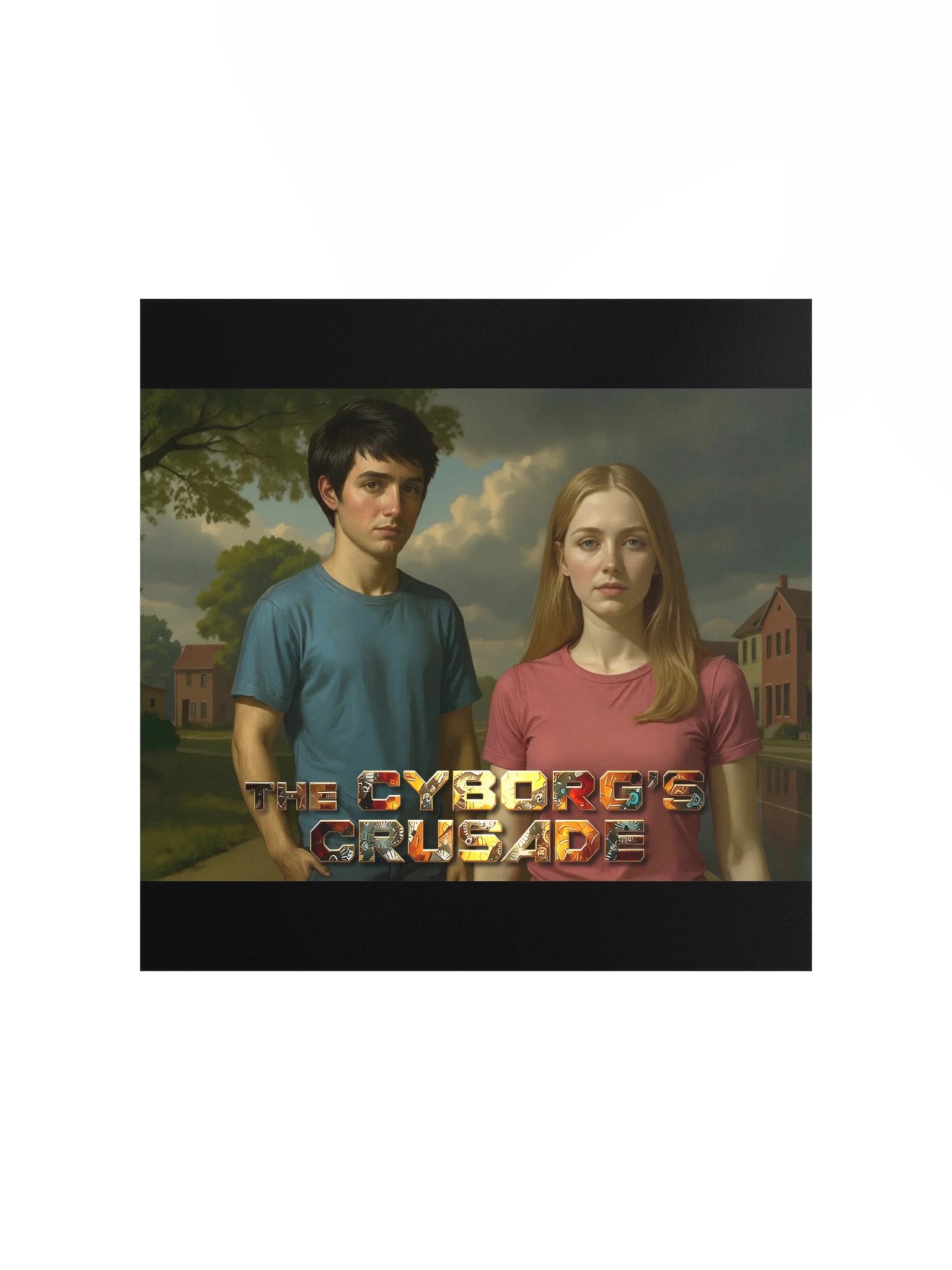 A Poster Featuring James Hunter Walking with his Girlfriend Nadia product image (1)