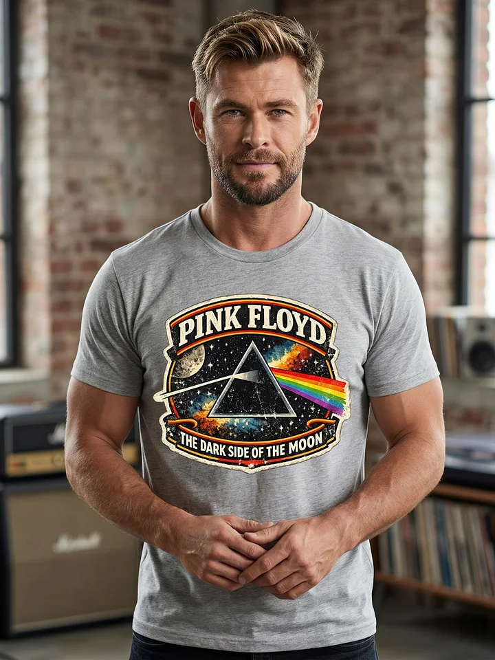 Pink Floyd Dark Side of the Moon T-Shirt | Prism Rainbow Design | 70s Rock Vintage Graphic Tee product image (1)